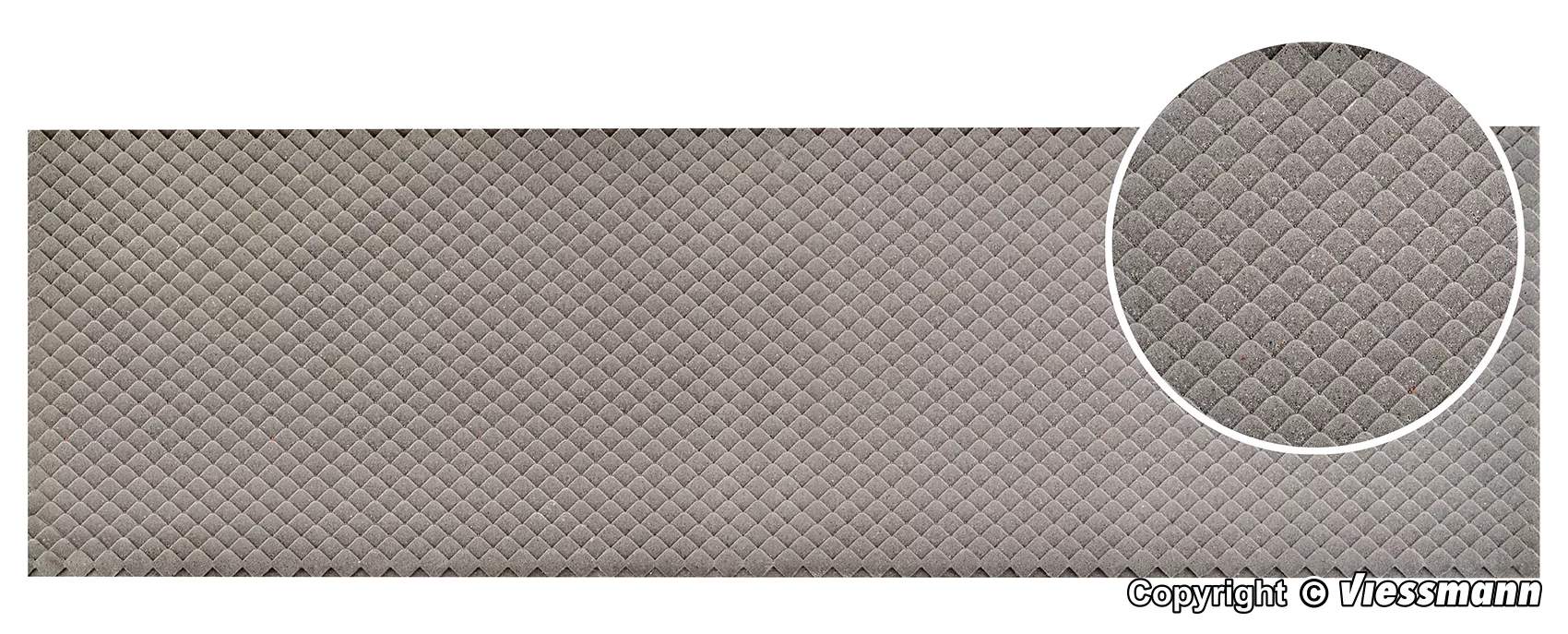0 Roof plate slate with honeycomb structure L 54 x W 16,3 cm