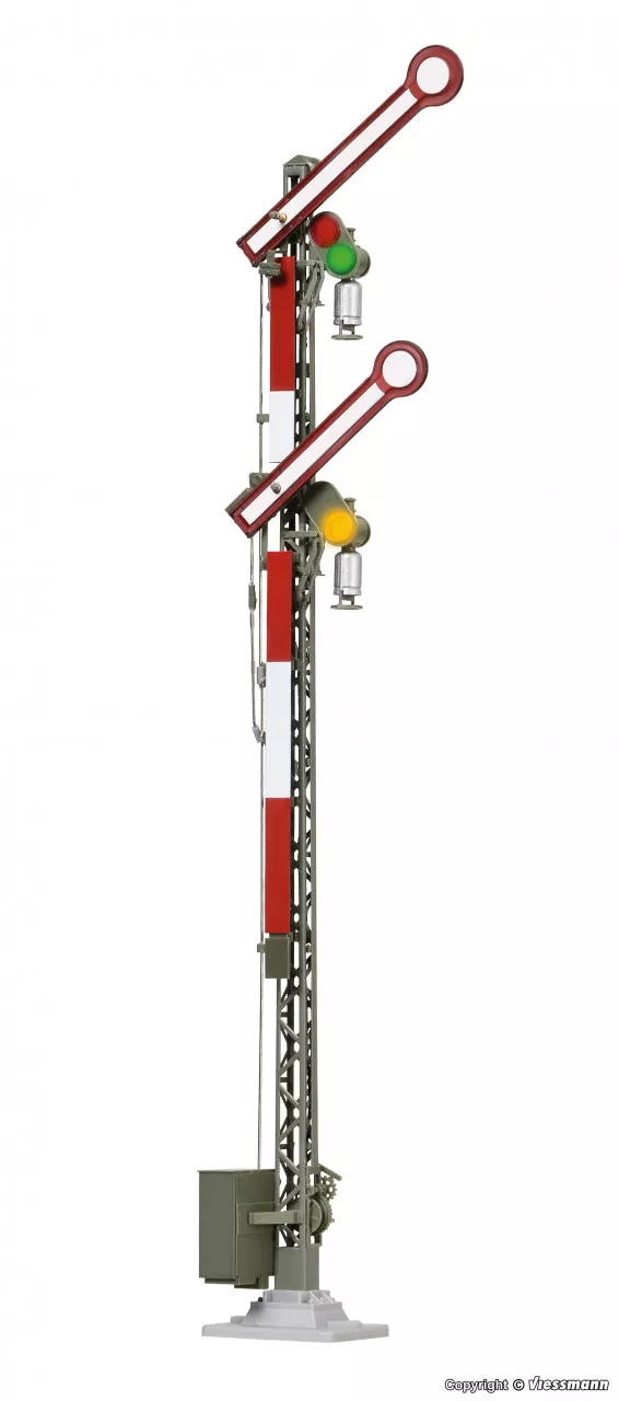 0 Semaphore home signal, two coupled arms