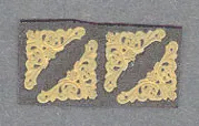 1" Scale Dollhouse Miniature - Floral Clock Spandrel 4Pcs (145)