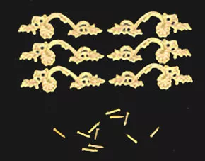 1" Scale Dollhouse Miniature - Large French Drawer Pull 6Pcs (126)