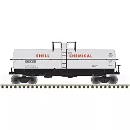 11,000-Gallon Tank Car No Platform - Ready to Run - Master(R) -- Shell Chemical SCMX 1606 (gray, black, red)