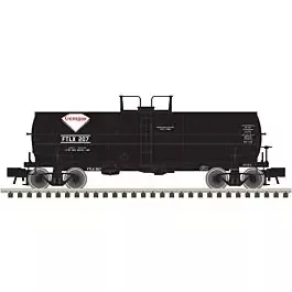 11,000-Gallon Tank Car w/Platform - Ready to Run - Master(R) -- Gem Automatic Gas Co. #207 (black, white, red)
