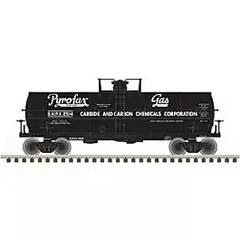11,000-Gallon Tank Car w/Platform - Ready to Run - Master(R) -- Pyrofax Gas #2514 (black, white)