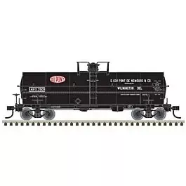 11,000-Gallon Tank Car with Platform - Ready to Run - Master(R) -- DuPont SHPX #3520 (black, white, red)