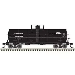 11,000-Gallon Tank Car with Platform - Ready to Run - Master(R) -- Olin Chemicals Division SHPX 5644 (black, white)