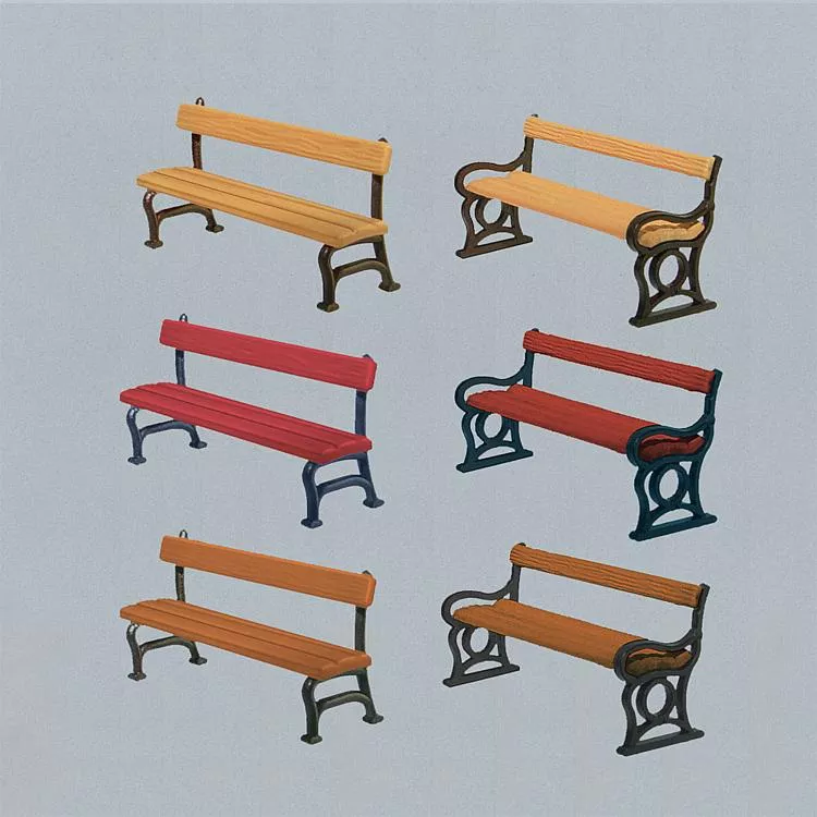 12 Park benches