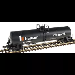 17,360 Gallon Tank Car -- ACFX - Hooker Chemicals #85437 (black, white, orange)