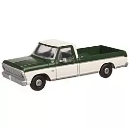 1973 Ford F-100 Pickup Truck - Assembled -- Mallard Green, Wimbledon White