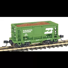 25' 70-Ton Ore Car - Ready-to-Run -- Burlington Northern #95918 (green, white)