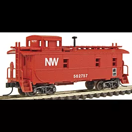 34' Cupola Caboose - Assembled -- Norfolk & Western #562757 (red, white)