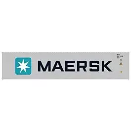 40' Standard-Height Container 3-Pack - Assembled - Master(R) -- Maersk MRKU (Set #1; gray, blue, white, black)