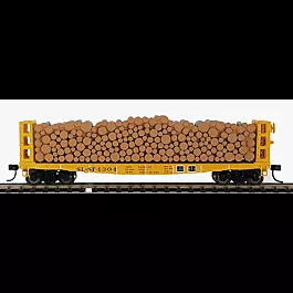 42' Pulpwood Flatcar - Assembled -- Frisco #4304