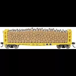 42' Pulpwood Flatcar - Assembled -- Frisco #4310