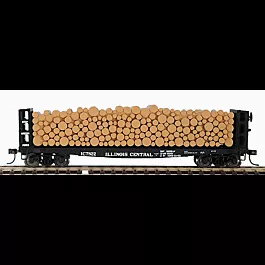 42' Pulpwood Flatcar - Assembled -- Illinois Central #7822