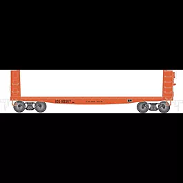 42' Pulpwood Flatcar - Assembled -- Illinois Central Gulf #101367 (orange, black)