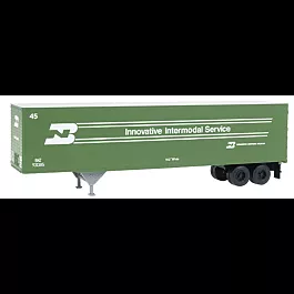 45' Pines Trailer -- Burlington Northern #931385 (green, white, silver)