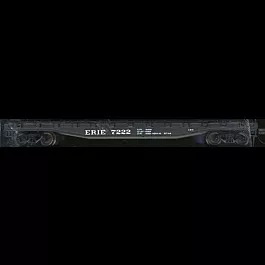 50' Flatcar w/Stakes -- Erie #7224 (black, white)