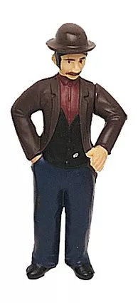 Bachmann 92341 Poseable Man with Bowler Hat, Collection Item