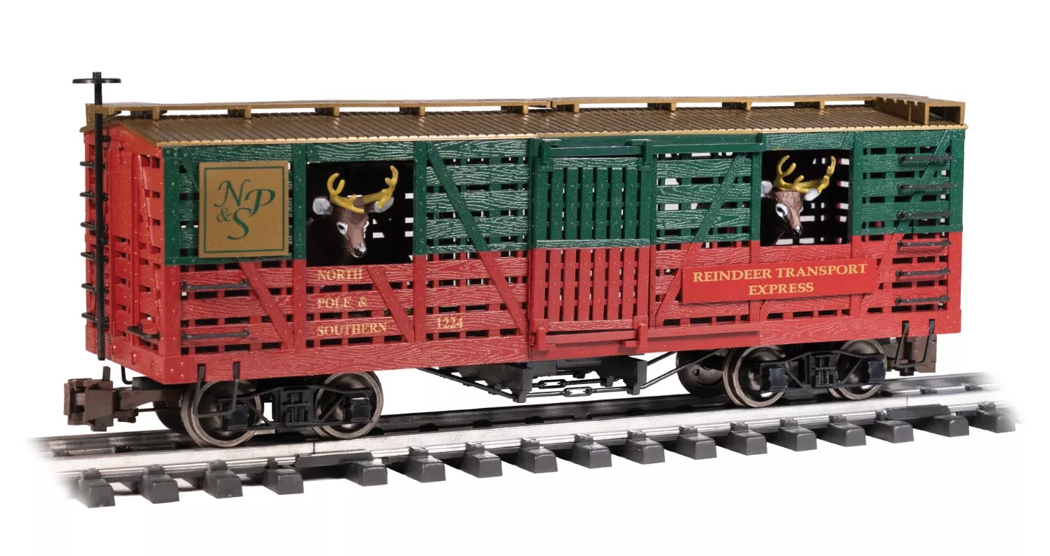 Bachmann 98709 Christmas Animated Stock Car w/Reindeer