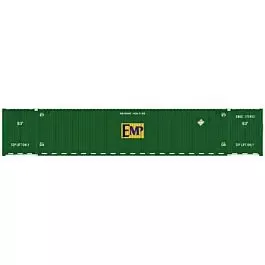 CIMC 53' Cargo Container 3-Pack - Ready to Run - Master(R) -- EMP Set 2 (273368, 273389, 273453, green, white stripes)