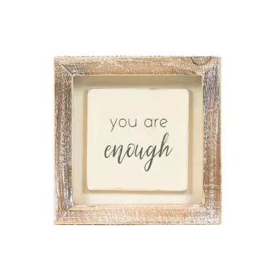 "Enough" Wood Sign