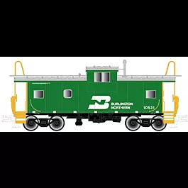 Extended Vision Cupola Caboose -- Burlington Northern #10531 (green, yellow)