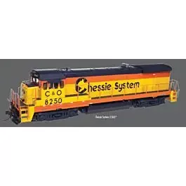 GE B30-7 Phase 1 Low-Nose w/Light, No Anticlimber w/Sound & DCC - Master Gol -- Chessie C&O #8277 (yellow, blue, orange)