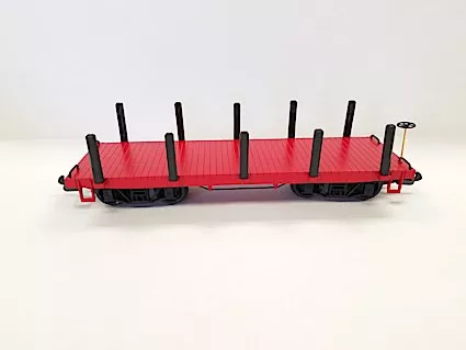 Hartland 01004 Flat Car, Undecorated, Red