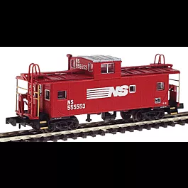 International Standard Cupola Caboose w/Rapido Couplers -- Norfolk Southern #555553 (red, white)