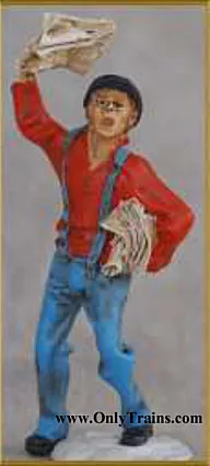 Just Plain Folks JPF 1024 Man Selling a Newspaper