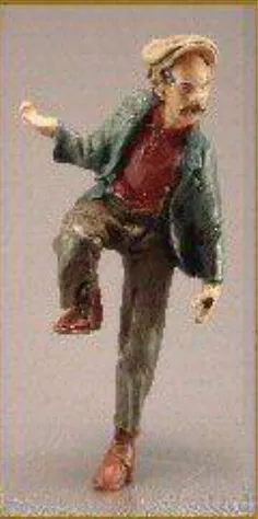 Just Plain Folks JPF 2001 Hobo standing inside of boxcar, Collection Item