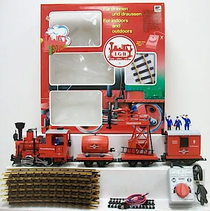 LGB 72940 Red Fire Dept. Freight Train Starter Set, Collection Item
