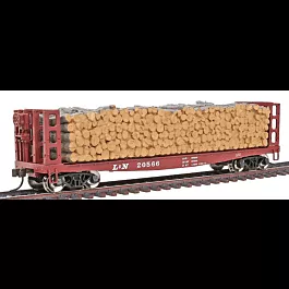 MasterLine(TM) 42' Pulpwood Flatcar -- Louisville & Nashville #20566 (brown, white)