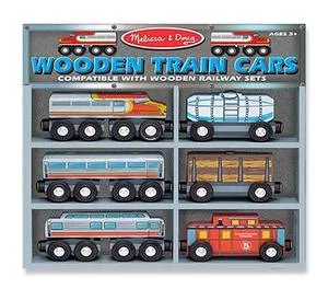 Melissa and Doug 641 Wooden Train Cars Set