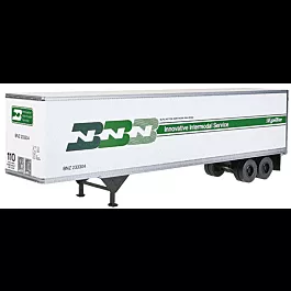 Pines 45' Semi Trailer - Assembled - Master(R) -- Burlington Northern BNZ #233304 (white, green, Expediter Logo)