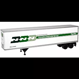 Pines 45' Semi Trailer - Assembled - Master(R) -- Burlington Northern BNZ #234082 (white, green, Expediter Logo)