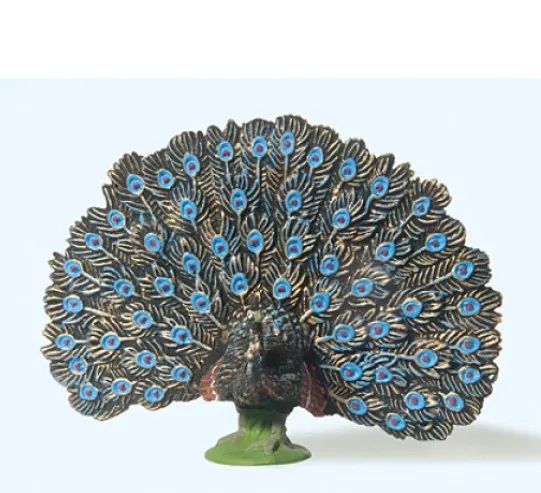 Preiser 47088 Peacock Displaying Tail Feathers