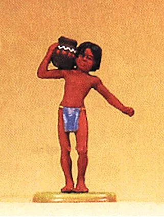 Preiser 54603 Young Indian Boy Carrying Clay Pot, Collection Item