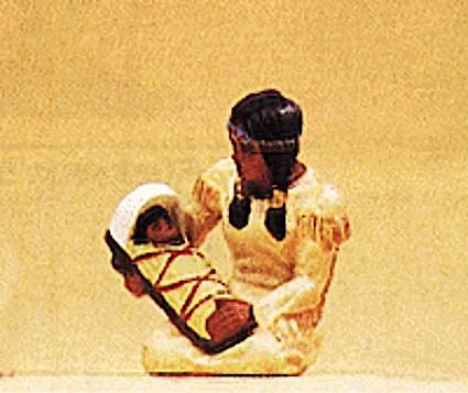 Preiser 54616 Woman w/Baby on Cradle Board, Collection Item