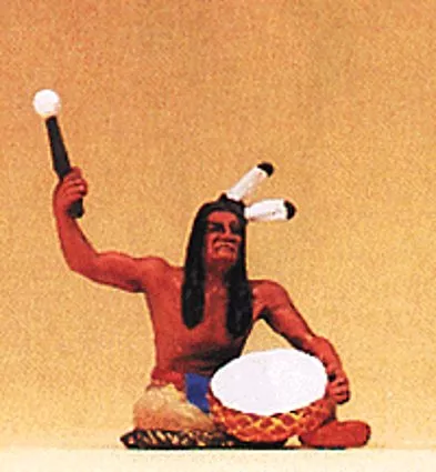 Preiser 54619 Warrior, Beating Ceremonial Drum, Collection Item