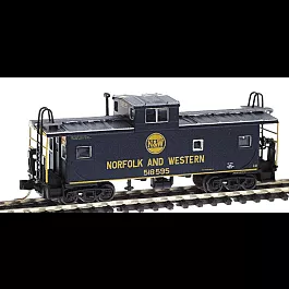 Standard Cupola Caboose - Micro-Trains Couplers -- Norfolk & Western (blue, yellow, silver) #518547