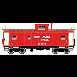 Standard Vision Cupola Caboose -- Norfolk Southern "Research Car" #555518 (red, white)