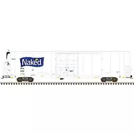 TrinityRail(R) 64' Modern Reefer - Ready to Run - Master(R) -- Naked Juice TPIX #3132 (white, blue; Yellow Conspicuity Stripes)