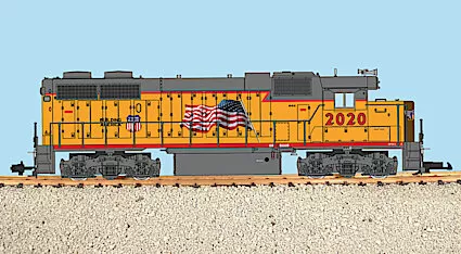 USA Trains GP38-2R22223 Union Pacific with Flag