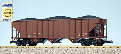 USA Trains R1400170 Ton 3 Bay Coal Hopper, Undecorated, Red Oxide