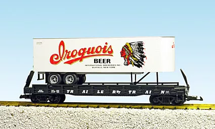 USA Trains R17035 Iroquis Beer Piggyback Flat Car w/Trailer
