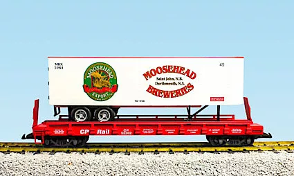 USA Trains R17049 Moosehead Breweries Piggy Back Fl Car
