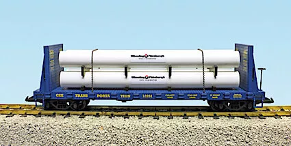 USA Trains R17604 Pipe Load Flat Car, CSX
