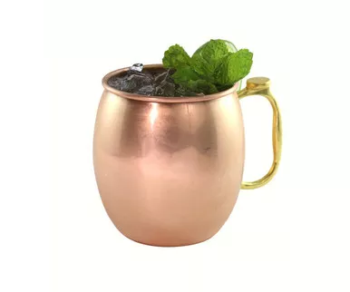 ZEE'S CREATIONS - Moscow Mule Copper Mug with Brass Handle/Thumb Rest 30 oz (Style: Hammered) (AC6005)